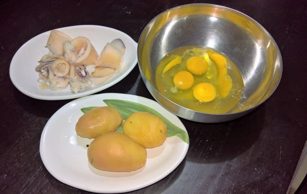 Frittata di calamari e patate